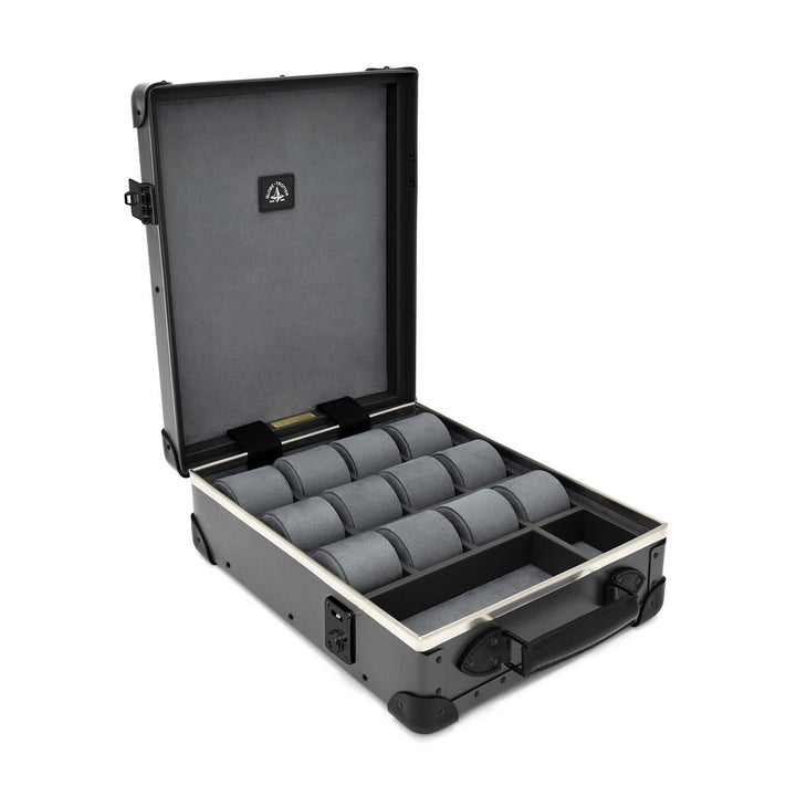 Centenary · 12-Slot Watch Case | Charcoal/Black/Black