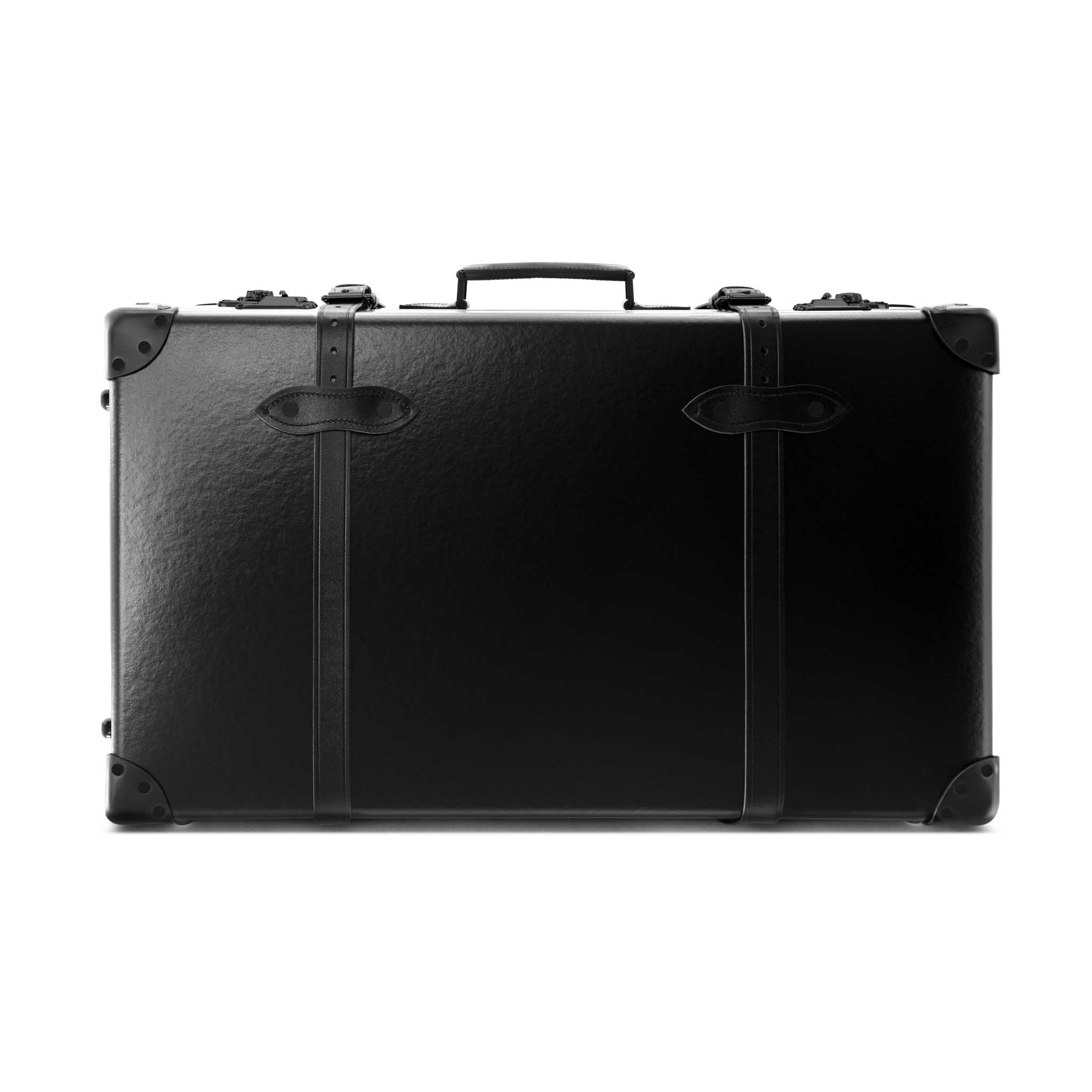 Black leather suitcase sale