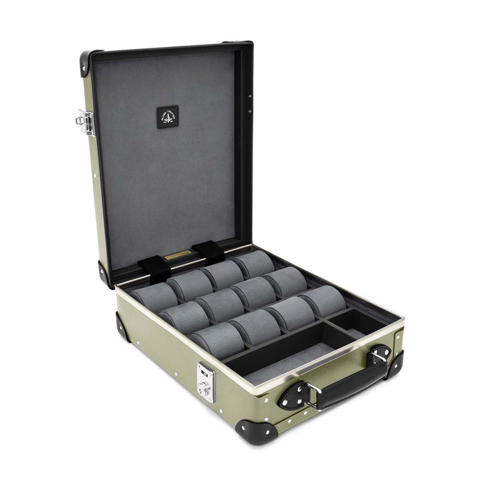 Centenary · 12-Slot Watch Case | Olive/Black/Chrome