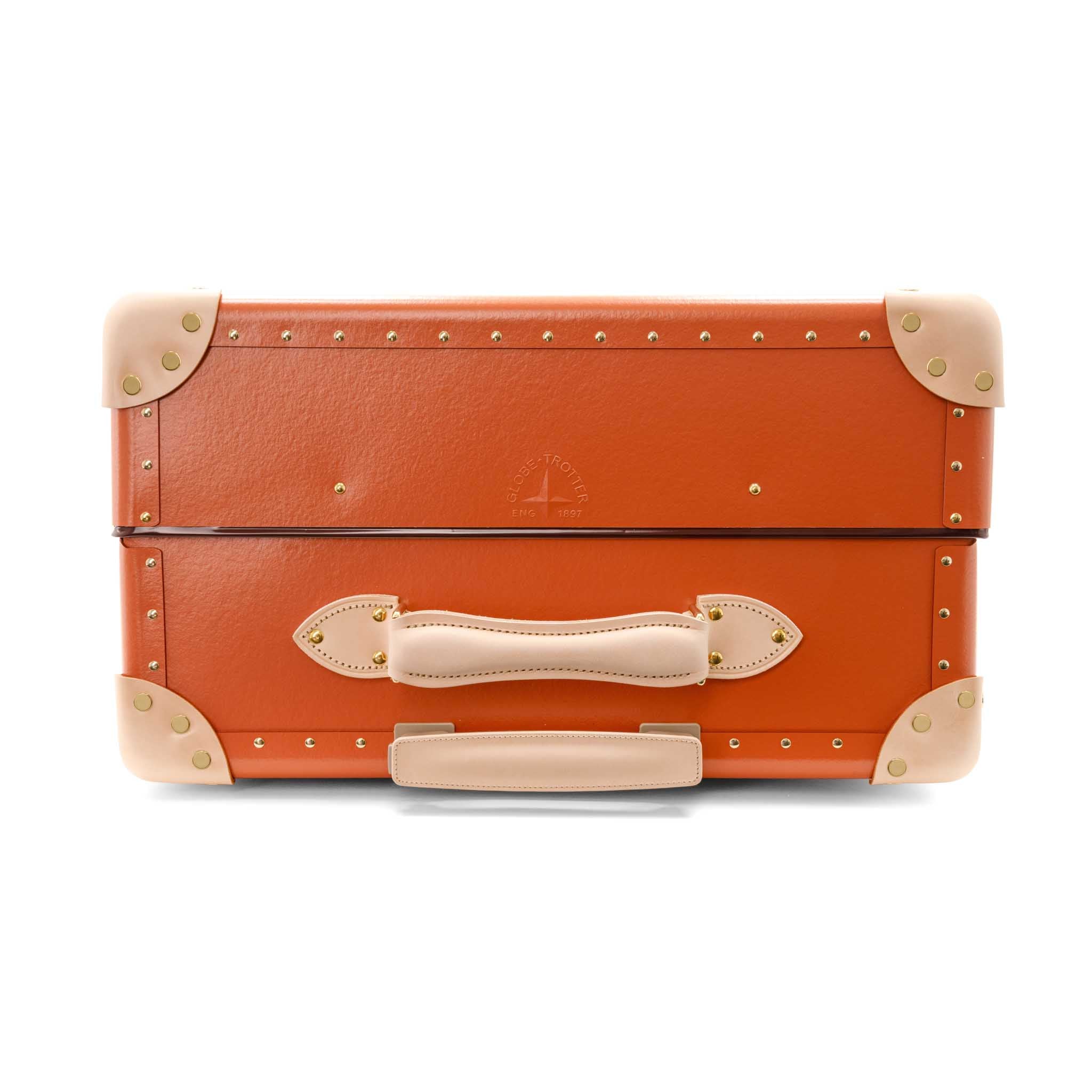 Cotswolds · Large Check-In - 4 Wheels | Orange/Natural/Brass