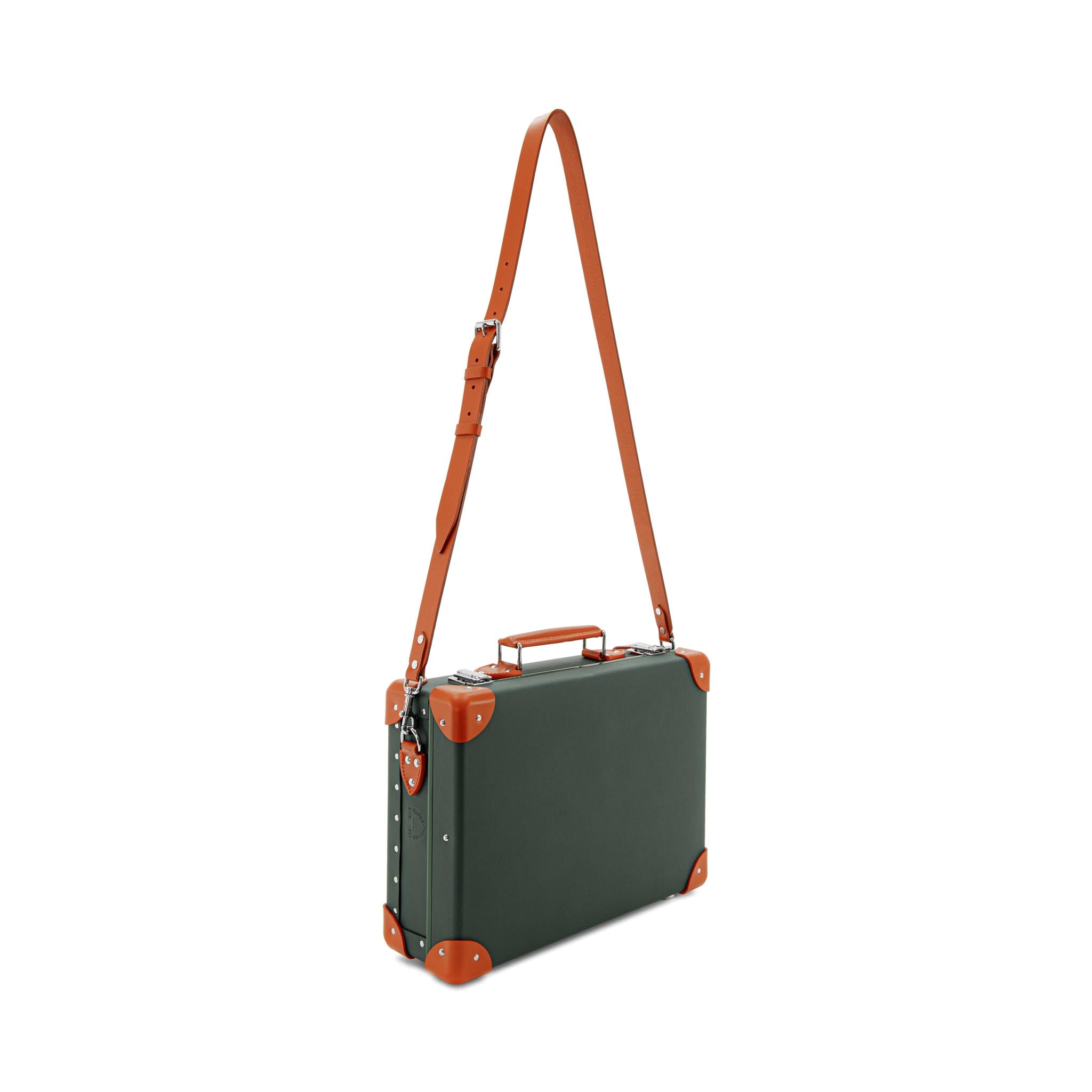 Crafted · Small Attaché | Leaf/Orange/Chrome