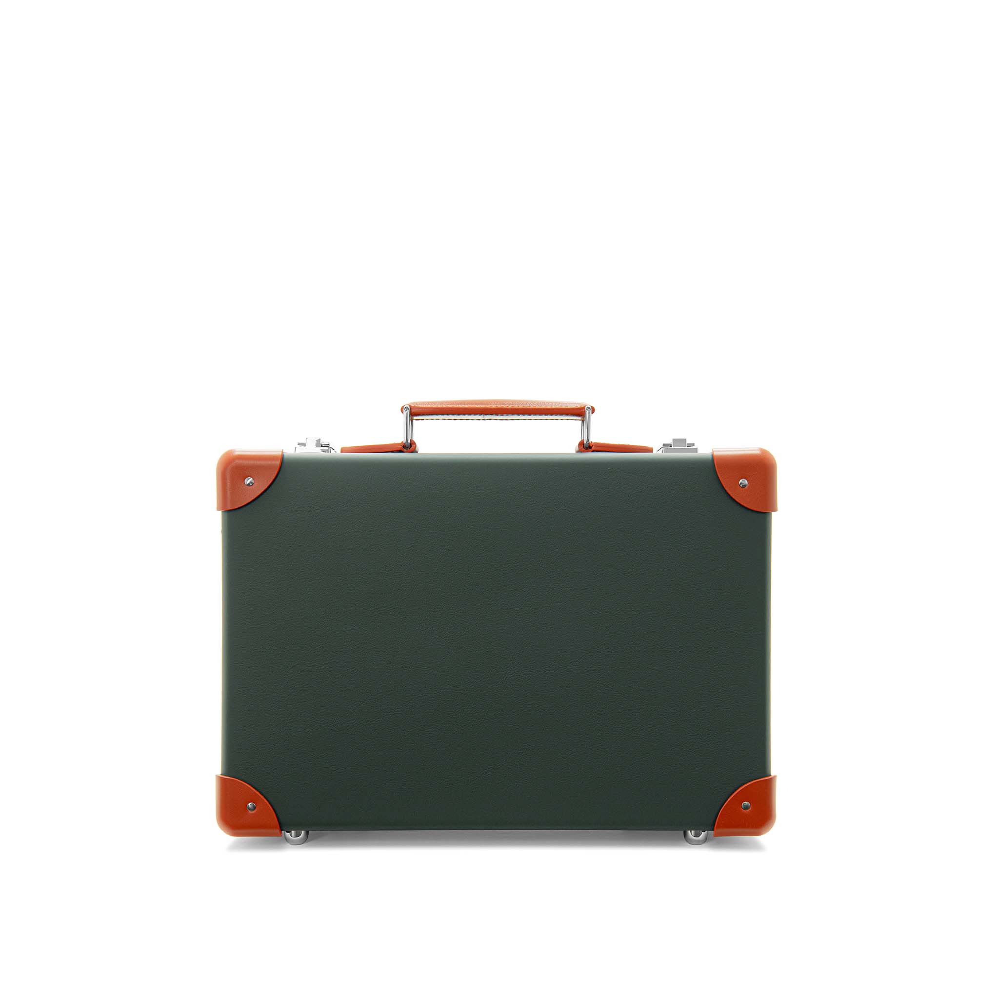 Leather Crafted · Small Attaché | Leaf/Orange/Chrome