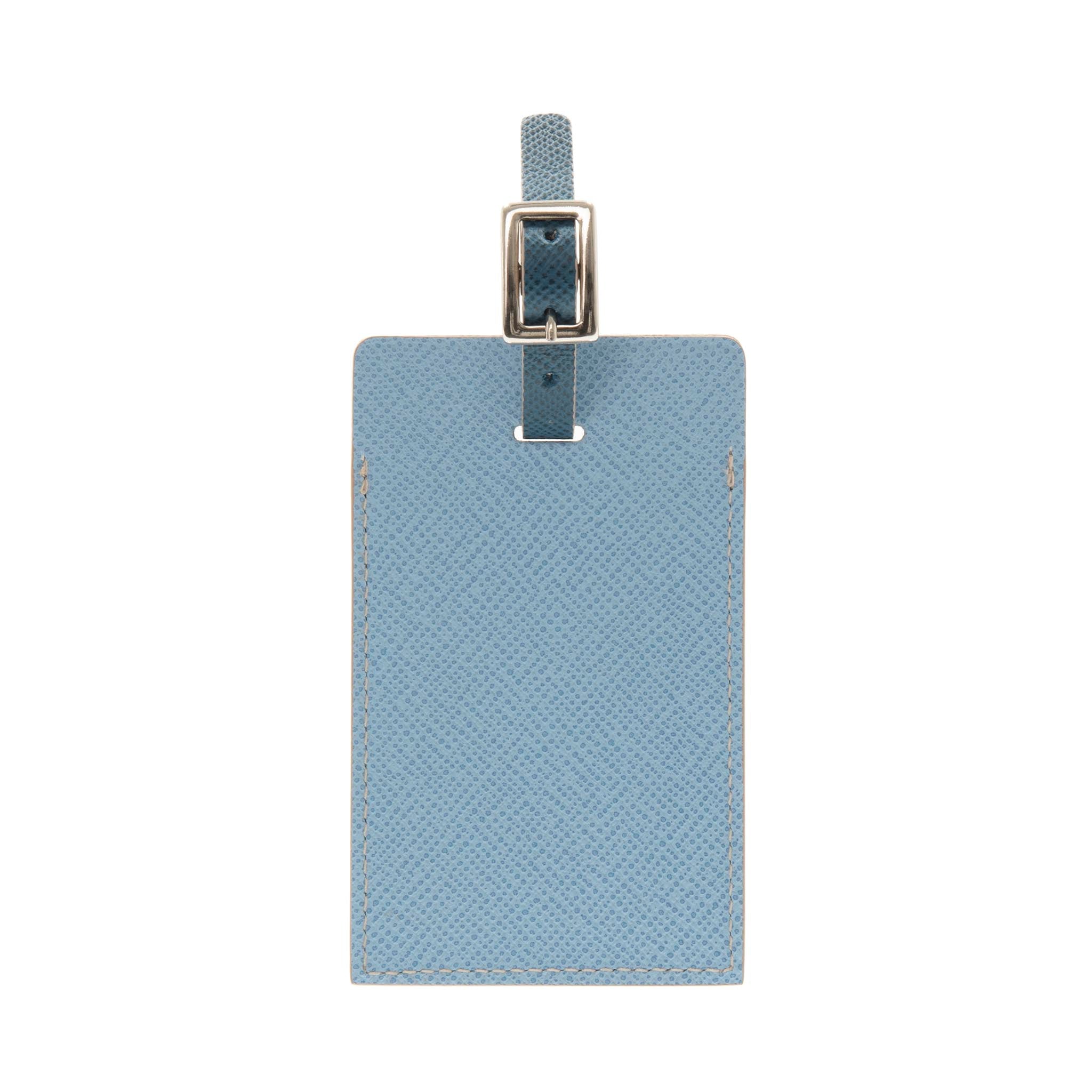 Jet · Luggage Tag | Ivory/Baby Blue/Teal/Chrome