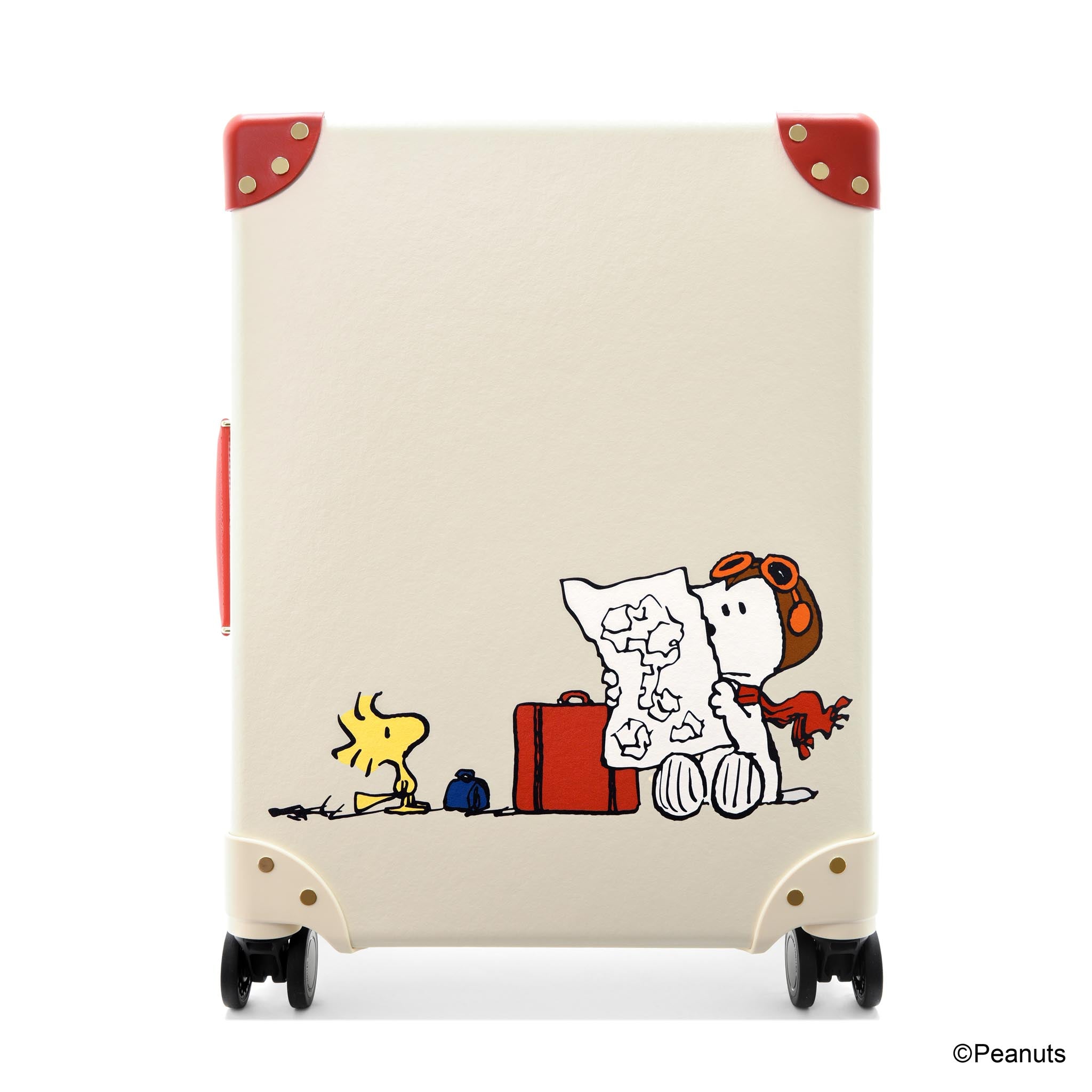 PEANUTS · Carry-On - 4 Wheels | Ivory/Red/Gold