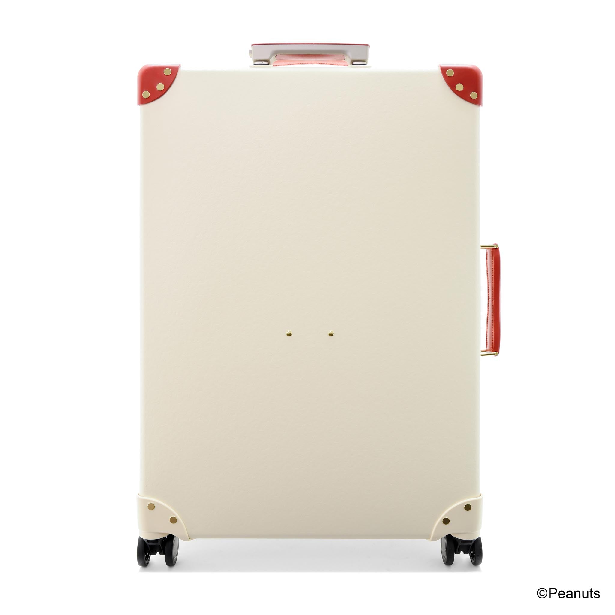 PEANUTS · Large Check-In - 4 Wheels | Ivory/Red/Gold